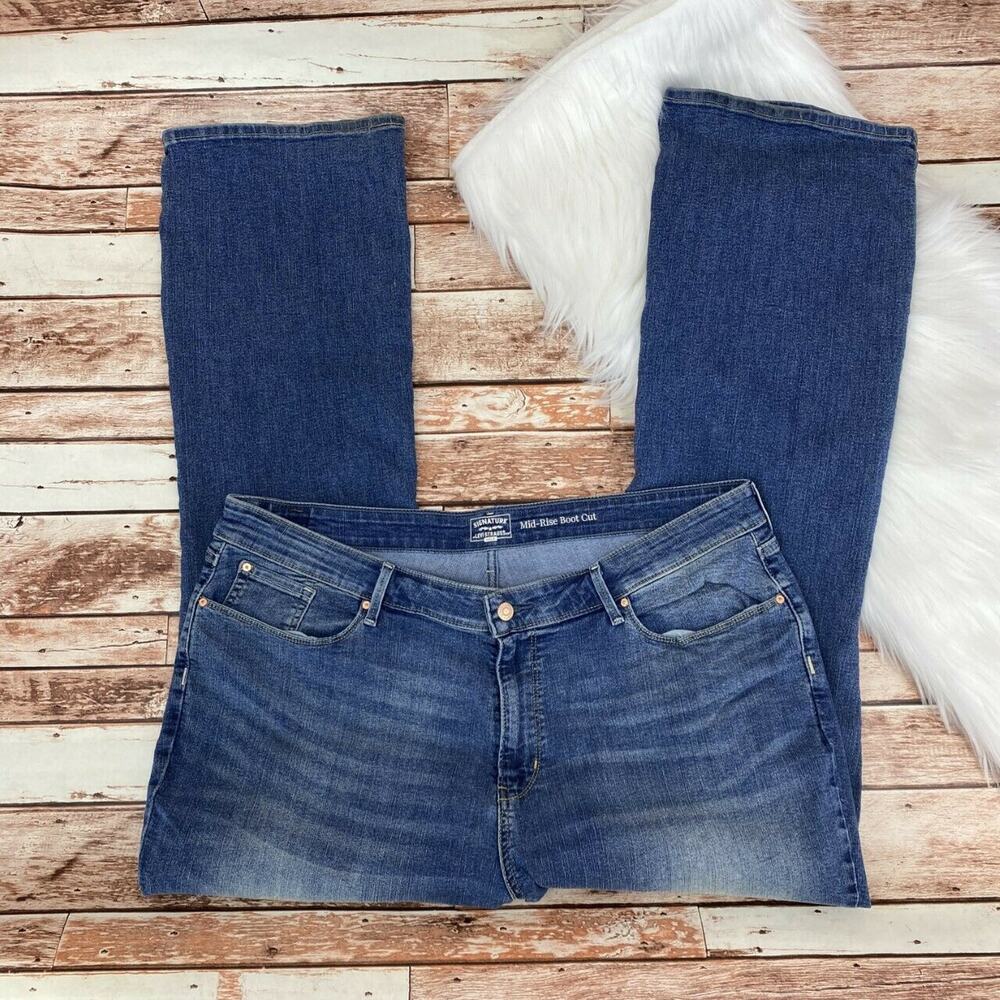 Levi's Women's Mid Rise Bootcut Jeans Sz 22M (36X32) Medium Wash Zip Fly Stretch - Picture 3 of 8
